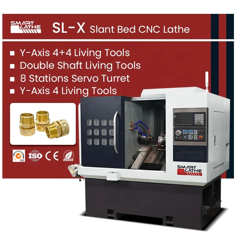 เครื่องกลึงหัวหมุน Cnc เครื่องมือสด เครื่องกลึง Cnc เครื่องกลึง Cnc พร้อมเครื่องมือมอเตอร์