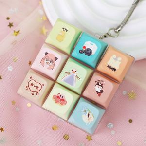 Porte-clés personnalisé avec logo, style anime, bouton de pression anti-stress, touches de clavier, interrupteurs anti-stress, soulagement du stress, porte-clés personnalisé - Product Image 2
