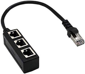 RJ45 ağ dağıtıcı adaptör kablosu 1 erkek <span class=keywords><strong>3</strong></span> kadın soket Port LAN Ethernet Y adaptörü bilgisayar örgü korumalı - Product Image 1