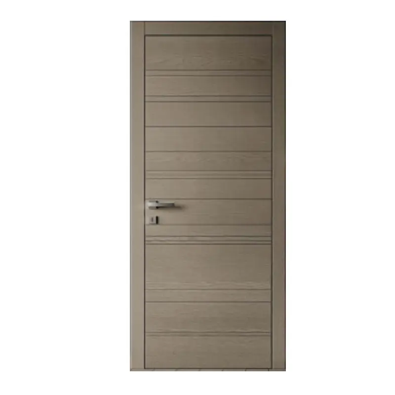 Elegante moderno simple de madera puerta interior de diseño de puerta de madera para dormitorio