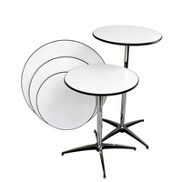 Table de bar ronde moderne en contreplaqué blanc de 42 pouces de hauteur pour usage domestique, hauteur réglable, durable