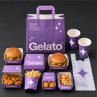 Sacs en kraft refermables et recyclables avec poignée, logo personnalisé, pour la livraison de pizzas mini, boîte à emporter pour restaurants, restauration rapide, supermarchés