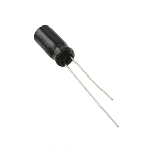 Manufacturer Channel Through Hole 100PX2R2MEFC5X11 2.2 uF CAP ALUM 2.2UF 20% 100V RADIAL Capacitor - Product Image 1