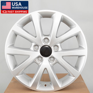 จัดส่งฟรี ล้อแม็กซ์สีเงินขนาด 16 นิ้ว 16X6.5J สำหรับรถยนต์ Volkswagen <span class=keywords><strong>Jetta</strong></span> รุ่นปี 2010 <span class=keywords><strong>2011</strong></span> 2012 2013 2014 2015 2016 2017 2018 - Product Image 1