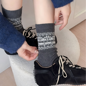 Calcetines Personalizables Otoño-Invierno 2026, Calcetines de Mujer, Tejido Doble, Algodón Grueso, Cálidos, con Diseño Personalizado - Product Image 2