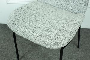 Chaise de salle à manger <span class=keywords><strong>scandinave</strong></span> moderne <span class=keywords><strong>et</strong></span> élégante en <span class=keywords><strong>blanc</strong></span>, gris doré, beige <span class=keywords><strong>et</strong></span> <span class=keywords><strong>noir</strong></span>-Meubles de maison avec design en <span class=keywords><strong>tissu</strong></span> - Product Image 6