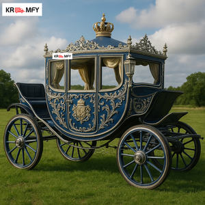 Carroza Eléctrica de Lujo sin Caballos para Recorridos Turísticos, Modelo Queen's Royal Golden Horse - Product Image 4