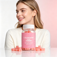 Beer-vormige hart-ster-vrucht aangepaste fles 30 stuks supplement kwaliteit glutathion gummies