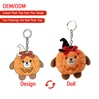 Fabricant de jouets en peluche en coton miniatures personnalisés, porte-clés en peluche avec logo et porte-clés jouet personnalisé