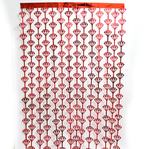 Décoration de fête en gros Diamant 1*2M Toile de fond dorée Rideaux à franges en feuille de clinquant métallique - Product Image 5