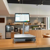 Terminal de point de vente Android à écran tactile intelligent avec balance numérique IA, impression d'étiquettes, caméra de reconnaissance, caisse enregistreuse Intel i5, garantie 1 an
