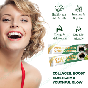 Pó de Café de Colágeno Chia Popular no Mercado dos EUA com Glutationa Superalimentos para Adultos Suplementos Nutricionais - Product Image 3