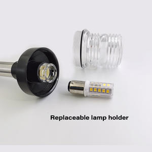 Feux de navigation LED de 9 pouces à alimentation directe, base réglable en acier inoxydable, conformes USCG, pièces et accessoires pour navires - Product Image 4