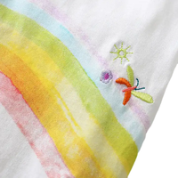 Service OEM - Ensembles de vêtements pour enfants décontractés rayés respirants printemps/automne pour filles - T-shirt et short en jean pour enfants