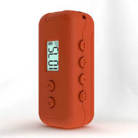 Radio FM transistorisée de poche Factory Orange Mini avec écran LCD, réglage numérique, alimentation par piles, portable, pour l'extérieur et la maison
