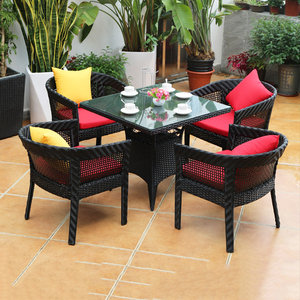 Ensemble de meubles de terrasse extérieure Ensemble de meubles de terrasse de <span class=keywords><strong>jardin</strong></span> table et chaise en rotin Ensembles de canapés Ensemble de meubles de <span class=keywords><strong>jardin</strong></span> d'extérieur - Product Image 3