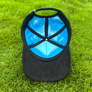 Chất lượng cao tùy chỉnh 3D thêu trái tim & thiên thần mũ dễ thương da lộn underbrim PU nhãn & kim loại thẻ cao vương miện bông gorras Mũ bóng chày - Product Image 5