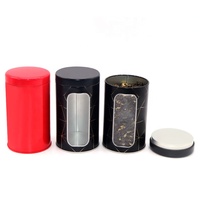 Boîte à thé hermétique en métal XPD en gros, boîte à thé ronde personnalisée avec couvercle, conteneur en métal pour café et thé avec couvercle