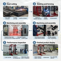Rack de Squat Multifonctionnel à Usage Commercial, Cage Smith Machine, Entraînement de Force, Exercice de Musculation du Torse