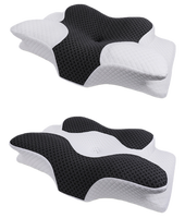 Oreiller cervical ergonomique de qualité supérieure, doux et confortable, avec support pour le dos, design en forme de feuilles marines et de papillon, pour la literie