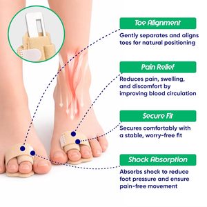 Adjustable <strong>Toe</strong> Straightener <strong>Toe</strong> Separator for Men Women, Removable <strong>Toe</strong> Splint Wrap <strong>Support</strong>, Suitable for Crooked Overlapping <strong>Toe</strong> - Product Image 4
