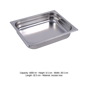 Bac alimentaire GN 1/2 en acier inoxydable 18/10, 32,5 × 26,5 × 6,5 h cm, 781 g Inox Inox Macel - Product Image 3