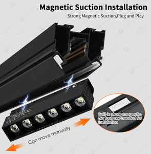Système d'éclairage sur rail magnétique COB Stretch Tension Tissu Profilé de plafond <span class=keywords><strong>LED</strong></span> Rail magnétique DC 48V <span class=keywords><strong>Led</strong></span> Track Lighting - Product Image 6