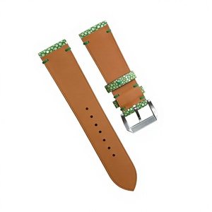 Bracelet de montre en cuir de raie artisanal en gros pour montre connectée avec boucle en acier inoxydable, taille personnalisable en gros - Product Image 1