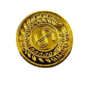 Koin emas plastik bajak laut mainan permainan anak-anak klip rambut DIY Aksesori casing ponsel bahan Resin mainan Promosi - Product Image 6