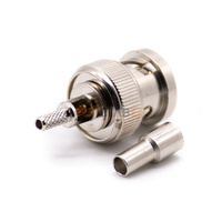Connecteur BNC mâle à pince pour câbles LMR400 RG174 RG213 RG214 RG8, montage sur site sans soudure 50 Ohm 75 Ohm