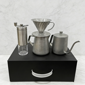 Caja de Regalo Reutilizable Clásica Personalizada <span class=keywords><strong>Klam</strong></span> para Juego de Cafetera, Metal y Vidrio, Portátil y Duradera, de Grado Alimenticio - Product Image 5