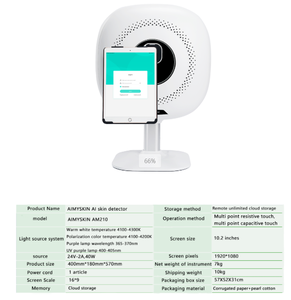 Giá thấp xu hướng sản phẩm Máy quét thông minh 3D mặt phân tích da kỹ thuật số Máy phân tích da mặt thiết bị - Product Image 4