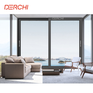 Cửa trượt xếp nhôm cách nhiệt DERCHI, cửa không khung, cửa hiện đại cho nhà ở, nội thất - Product Image 6