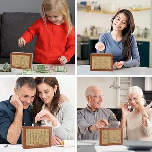 สติกเกอร์แผ่นกลยุทธ์การออมกล่องประหยัดเงินแบบกำหนดเองสำหรับกล่องไม้กระปุกออมสิน - Product Image 2