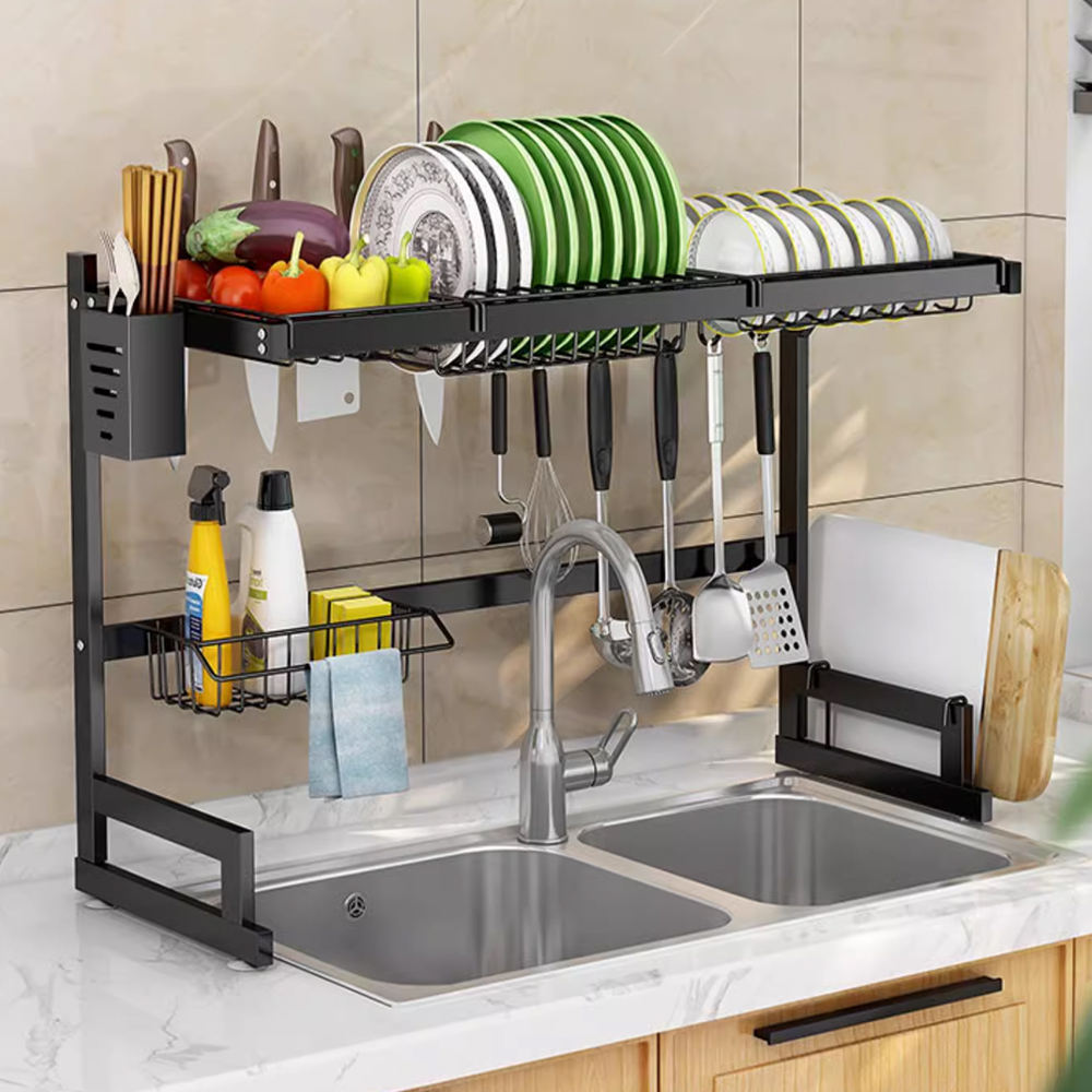 Kitchen Utensil Rack Black Stylish Functional Storage