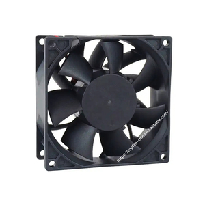 9238 6500rpm Dc พัดลม 12V Cooling 2 แบริ่งบอลแบบไม่มีแปรงอุตสาหกรรม Axial Flow ไอเสียพัดลม 92*92*38 มม.พลาสติก 205g - Product Image 1