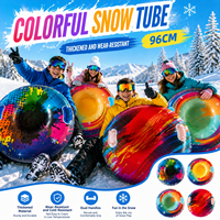 Tube à neige gonflable rond en PVC pour 1 personne, toboggan d'hiver épaissi pour station de ski et divertissement en plein air