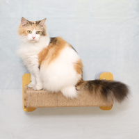 Vente en gros de jouets modernes montés pour chat de luxe montés sur un cadre d'escalade mural, patins à gratter montés sur un mur d'escalade pour chat