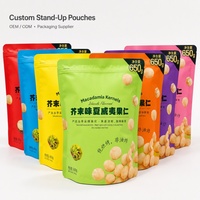 Sachets Doypack Personnalisés Biodégradables en Mylar avec Fermeture Zip Thermoscellable pour Snacks, Chips de Macadamia, Sucre, Sushi, Salades – Couleurs Personnalisables