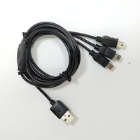 Personalizados USB 2,0 a Mini B de 5Pin 3 Cable divisor de potencia de las 1 AM a 3 B Mini macho cable divisor USB