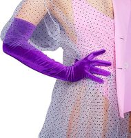 Gants longs en velours MIO, élégants pour les soirées, accessoires de robe d'opéra, mode féminine, pour les activités de plein air