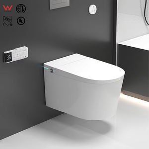 P-Trap Armario de agua automático Asiento de <span class=keywords><strong>inodoro</strong></span> inteligente Colgar montado Wc Baño Cerámica Colgado en la pared <span class=keywords><strong>Inodoro</strong></span> inteligente con tanque - Product Image 1