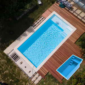 Venta al por mayor de fábrica barato pequeño Rectangular al aire libre hogar familia jardín perro Spa <span class=keywords><strong>piscina</strong></span> de fibra de vidrio inmersión <span class=keywords><strong>piscina</strong></span> familiar - Product Image 2