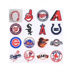 Wholesale High Grade Soft clog charm baseball team charms Decoration For Hole MLB clog charm fit for shoe ornament