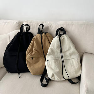 Custom Fashion Korean Nylon Lightweight Girl Travel <b>Bag</b> <b>College</b> School Drawstring Pack Waterproof Nylon Backpack - Product Image 2