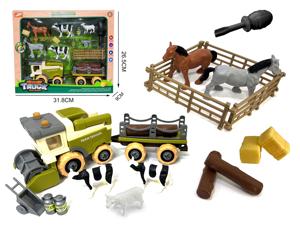 Juego <span class=keywords><strong>de</strong></span> tractor <span class=keywords><strong>de</strong></span> <span class=keywords><strong>juguete</strong></span> <span class=keywords><strong>de</strong></span> granja-Animales <span class=keywords><strong>de</strong></span> granja <span class=keywords><strong>de</strong></span> plástico, valla y vehículo <span class=keywords><strong>de</strong></span> granjero para desmontar con taladro-Camión <span class=keywords><strong>de</strong></span> <span class=keywords><strong>juguete</strong></span> con caballo - Product Image 2