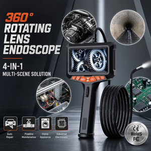 Caméra endoscopique sans fil avec écran IPS 5 pouces 1080P HD WIFI pour l'inspection en temps réel des canalisations et des véhicules - Product Image 1