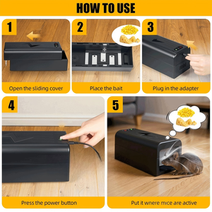 Trampa para Roedores con Descarga Eléctrica Potente, Diseño Electrónico Anti-Escape, Ideal para el Hogar, Almacenes y Prevención de Plagas - Product Image 3
