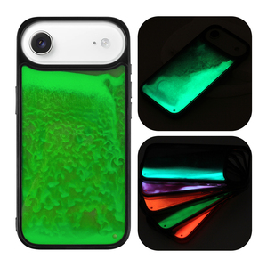 Thời trang Neon lỏng cát lún phát sáng tối cát trường hợp điện thoại cho 13-17 loạt tùy chỉnh thiết kế PC + TPU vật liệu bảo vệ 360 - Product Image 1