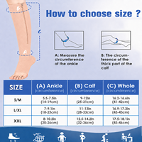 Chaussettes de compression à fermeture éclair avec bout ouvert, respirantes, hautes jusqu'au genou, en nylon, pour le soutien des jambes lors de la marche et en voyage, vente en gros, fabricant